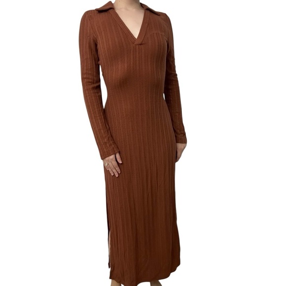 L’Academie Sweater Dress Knit Bodycon Open Back Ribbed Cut Out Size Medium New - Picture 9 of 9